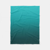 Ombre Fade | blauwgroen Fleece Deken (Voorkant)