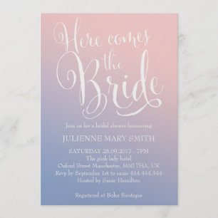 Ombre Fairytale Hier komt het Vrijgezellenfeest va Kaart