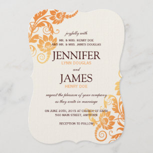 ombre Fall Wedding-uitnodigingen Kaart