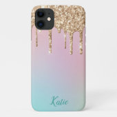 Ombré Faux Gold Glitter Drivers Case-Mate iPhone Case (Achterkant)