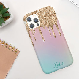  Ombré Faux Gold Glitter Drivers Case-Mate iPhone Case