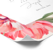 Ombré Floral Botanical Elegant Weddenschap Welkom Poster (Hoek)