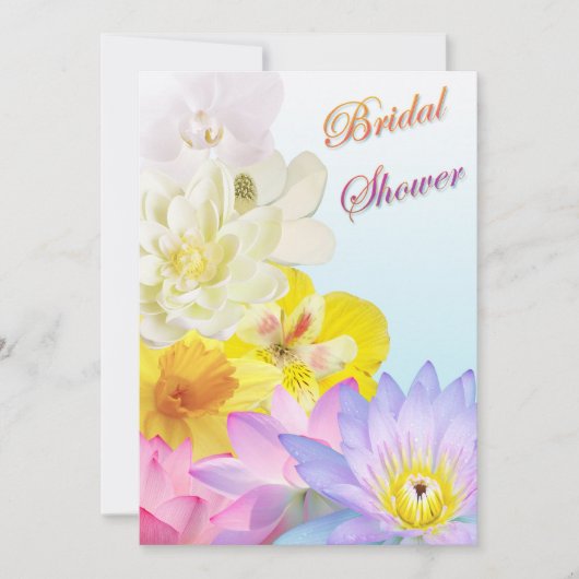 Ombre Floral Bridal Shower Kaart (Voorkant)