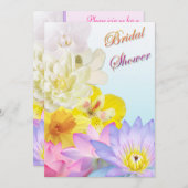 Ombre Floral Bridal Shower Kaart (Voorkant / Achterkant)