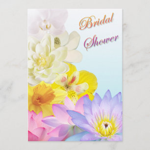 Ombre Floral Bridal Shower Kaart