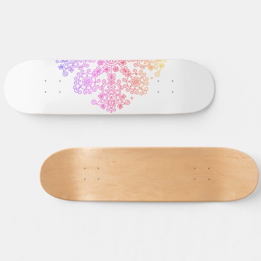 Ombre Flower Persoonlijk Skateboard (Horizontaal)