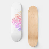 Ombre flower persoonlijk skateboard (Voorkant)