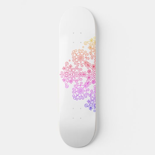 Ombre flower persoonlijk skateboard (Voorkant)