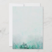Ombre Forest Waterverf Baby shower Uitnodiging (Achterkant)