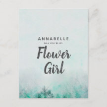 Ombre Forest Waterverf zal je mijn Bloemenmeisje