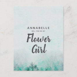 Ombre Forest Waterverf zal je mijn Bloemenmeisje Kaart