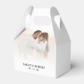 Ombre Foto Eenvoudige Witte Huwelijk Bedankdoosjes (Voorkant Zijde)