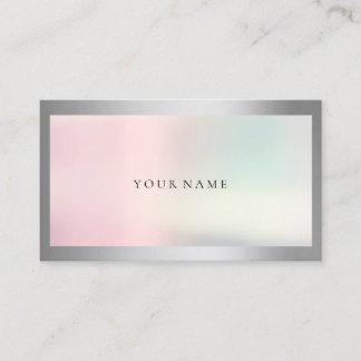 Ombre Framed Eenvoudig Gray Silver Pearl Visitekaartje