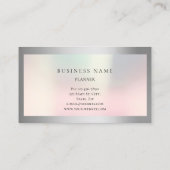 Ombre Framed Eenvoudig Gray Silver Pearl Visitekaartje (Achterkant)