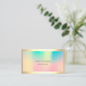 Ombre Framed Simply Professional Gold Ombre Pearl Visitekaartje (Staand voorkant)