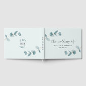 Ombre Franse Tuin Bloemen Roze Pioen Bruiloft Gastenboek (Volledig)