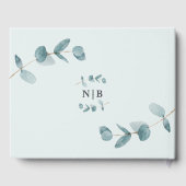 Ombre Franse Tuin Bloemen Roze Pioen Bruiloft Gastenboek (Achterkant)