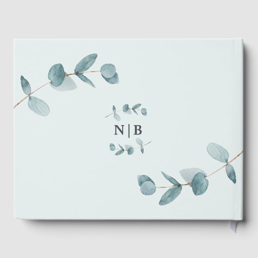 Ombre Franse Tuin Bloemen Roze Pioen Bruiloft Gastenboek (Achterkant)