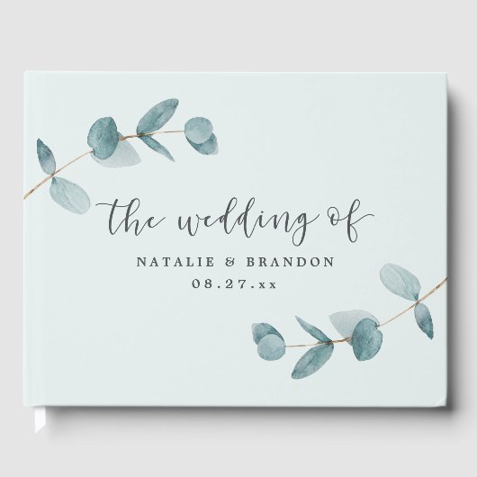 Ombre Franse Tuin Bloemen Roze Pioen Bruiloft Gastenboek (Voorkant)