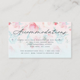 Ombre Franse tuin bloemrijke bruiloft accommodatie Informatiekaartje