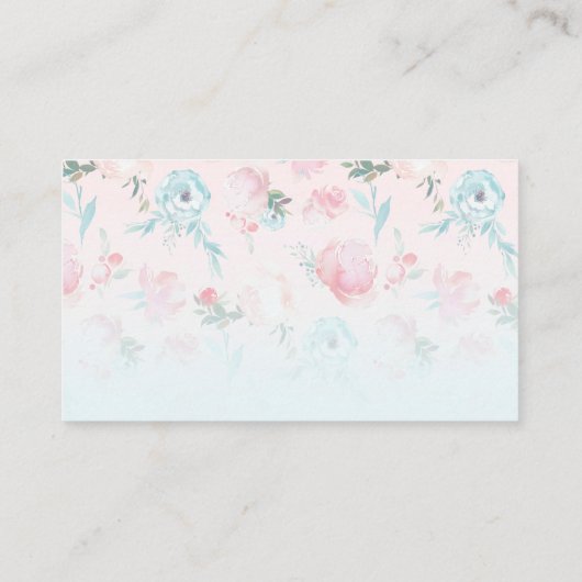 Ombre Franse tuin bloemrijke bruiloft accommodatie Informatiekaartje (Achterkant)