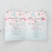 Ombre Franse tuin roze pioen bruiloft ceremonie Programma (Binnen)