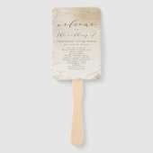 Ombre Geel Goud Frosted Bruiloft Ceremonie Program Handwaaier (Voorkant)