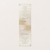 Ombre Geel Goud Frosted Bruiloft Ceremonie Program Kaart (Buitenkant ongevouwen)