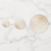 Ombre Geel Goud Frosted Folie Bruiloft Monogram Confetti (Achterkanten)