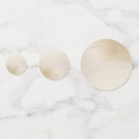 Ombre Geel Goud Frosted Folie Bruiloft Monogram Confetti (Achterkanten)