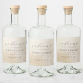 Ombre Geel Goud Frosted Folie Bruiloft Welkom Likeurfles Etiket (Flessen)