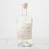 Ombre Geel Goud Frosted Folie Bruiloft Welkom Likeurfles Etiket (Voorkant)