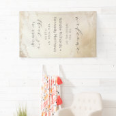 Ombre Geel Goud Frosted Folie Bruiloft Welkom Spandoek (Insitu)