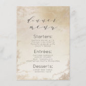 Ombre geel goud Frosted Folie Waterverf Diner Menu (Voorkant)
