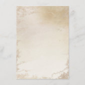 Ombre geel goud Frosted Folie Waterverf Diner Menu (Achterkant)