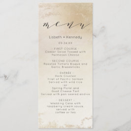 Ombre geel goud Frosted Folie Waterverf Diner Menu