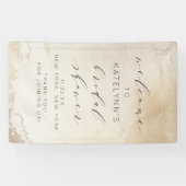 Ombre Geel Goud Frosted Vrijgezellenfeest Welkom Spandoek (Horizontaal)