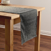 Ombre Geel Grijs Modern Crosshatch Abstract Medium Tafelloper (Voorbeeld)