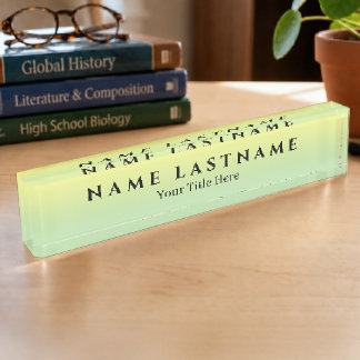 Ombré Geel Groen Pastel Naambordje