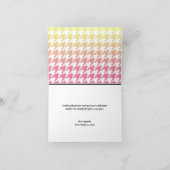 Ombre Geel Roze Houndstooth Dankjewel Kaarten (Binnen)