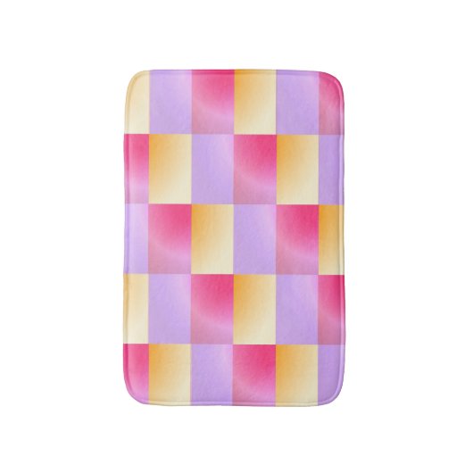 Ombre geometrische vormen badmat (Voorkant Verticaal)