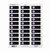 Ombre Gerbera Daisy on Black | Retouradres Etiket (Full Sheet)