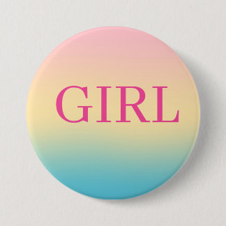 Ombre geslacht onthulling meisje feest knop ronde button 7,6 cm