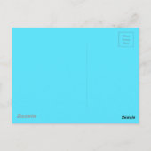 Ombre Girly Pattern Blauwgroen Turquoise Chevron Briefkaart (Achterkant)