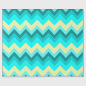 Ombre Girly Pattern Blauwgroen Turquoise Chevron Cadeaupapier (Vlak)