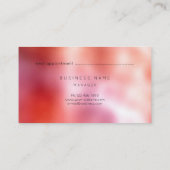Ombre Glas Koraal Perzik Wit Rood Afspraak Afsprakenkaartje (Achterkant)