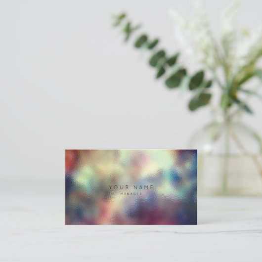 Ombre Glass Blauwgroen Been Navy Red Afspraak Afsprakenkaartje (Staand voorkant)