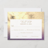 *~* Ombre Glitter Aubergine Geel Goud RSVP (Voorkant)