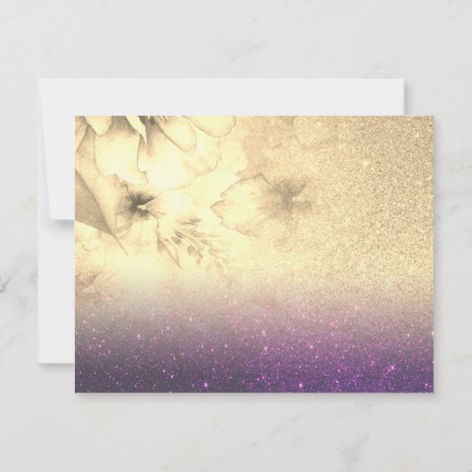 *~* Ombre Glitter Aubergine Geel Goud RSVP (Achterkant)
