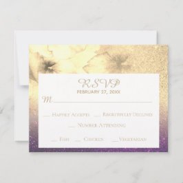 *~* Ombre Glitter Aubergine Geel Goud RSVP